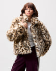 CATWALK JUNKIE JAS LEOPARD FUR JACKET FAKE FUR