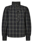 A-VIEW BLOUSE CLOVA CHECK SHIRT ARMY/BLACK