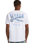DENHAM T-SHIRT SWALLOW TEE CJ GRAPHIC CORE JERSEY WHITE