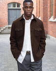 CISZERE OVERSHIRT DANI BOUCLE JAVA BROWN