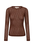 A-VIEW TOP EVALLA BLOUSE DARK BROWN