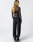 COSTER COPENHAGEN TOP EVE MESH TURTLENECK BLACK