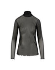 COSTER COPENHAGEN TOP EVE MESH TURTLENECK BLACK