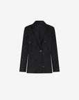 FIFTH HOUSE BLAZER JORDEN WITH PINSTRIPE AND LOGOS BLACK