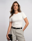 FIFTH HOUSE SHORT ISABEL SOFT WHITE/BLACK