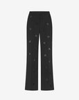 FIFTH HOUSE PANTS JORDEN WITH PINSTRIPE AND LOGOS BLACK