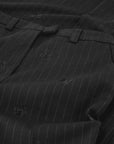 FIFTH HOUSE PANTS JORDEN WITH PINSTRIPE AND LOGOS BLACK