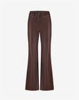 FIFTH HOUSE PANTS JESSY FLARED VAN IMITATIELEER CHOCOLATE MARTINI