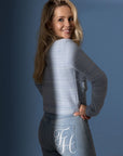 FIFTH HOUSE JEANS JACEY MET KETTING DETAIL BLUE FOG