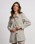 FIFTH HOUSE BLAZER ISABEL JACKET SOFT WHITE/BLACK