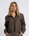 FIFTH HOUSE BOMBER JACKET JAZ CONTRASTERENDE DETAILS CHOCOLATE MARTINI