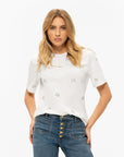 FIFTH HOUSE T-SHIRT MERVE LOGO STUDS TOFU