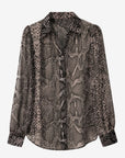 FIFTH HOUSE BLOUSE OLICIA SNAKE HUMMUS