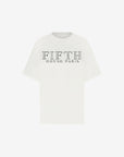 FIFTH HOUSE T-SHIRT JINNYS LOGO PRINT SOFT WHITE