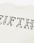 FIFTH HOUSE T-SHIRT JINNYS LOGO PRINT SOFT WHITE