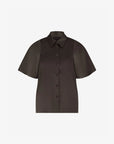 FIFTH HOUSE BLOUSE JOLINE HIGH COLLAR CHOCOLATE MARTINI