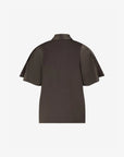 FIFTH HOUSE BLOUSE JOLINE HIGH COLLAR CHOCOLATE MARTINI