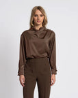FIFTH HOUSE BLOUSE JOLINE CHOCOLATE MARTINI