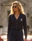 FIFTH HOUSE VEST OBERON CARDIGAN EVENING BLUE