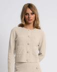 FIFTH HOUSE VEST DESMOND CARDIGAN LUXURIOUS DETAILS CREAM