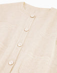 FIFTH HOUSE VEST DESMOND CARDIGAN LUXURIOUS DETAILS CREAM