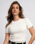 FIFTH HOUSE T-SHIRT IVONN TOP SOFT WHITE