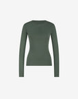 FIFTH HOUSE TOP JADAS BASIC RIBBED ASH GREEN