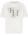 FIFTH HOUSE T-SHIRT GEEZA FH PARIS LOGO STAR WHITE/OXFORD TAN