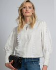 FIFTH HOUSE BLOUSE GENEVE BRODERIE EN BALLONMOUWEN STAR WHITE