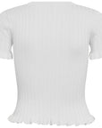 A-VIEW T-SHIRT FABI KNIT TOP WHITE