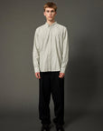 FORÉT OVERHEMD LIFE SHIRT OXFORD STRIPED DARK GREEN/CLOUD