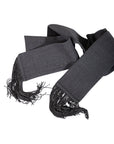 COSTER COPENHAGEN SJAAL FRINGE LONG SCARF ASPHALT GREY