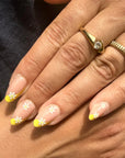 FREAKY NAILS GELNAGELS PRESS-ON GOLDEN DAISY YELLOW FLORAL ♥