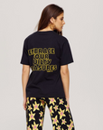 HARPER & YVE T-SHIRT EMBRACE-SS OFFBLAC