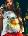 HARPER & YVE X TESSA T-SHIRT TROPICAL-SS OFF WHITE