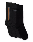 BOSS MEN BLACK GIFTSET SOKKEN SET VAN VIER PAAR CHARCOAL