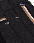 BOSS MEN BLACK GIFTSET SOKKEN SET VAN VIER PAAR CHARCOAL