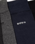 BOSS MEN BLACK GIFTSET SOKKEN SET VAN VIJF PAAR BLACK/GREY/BLUE