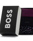 BOSS MEN BLACK GIFTSET SOKKEN SET VAN DRIE PAAR BLACK/BORDEAUX