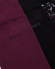 BOSS MEN BLACK GIFTSET SOKKEN SET VAN DRIE PAAR BLACK/BORDEAUX