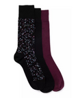 BOSS MEN BLACK GIFTSET SOKKEN SET VAN DRIE PAAR BLACK/BORDEAUX