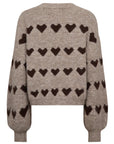 A-VIEW PULLOVER HEART KNIT SAND/BROWN