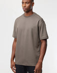GENTI T-SHIRT RELAXED FIT TECH JERSEY BROWN