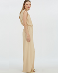 JOSH V PANTS ARIES MID RISE WIDE LEG LIGHT SAND