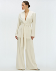 JOSH V PANTS VIVA HIGH WAISTED WIDE LEG COCOON WHITE