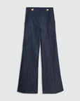 JOSH V PANTS JV-INDRA HIGH WAISTED WIDE LEG DARK BLUE CHAMBRAY