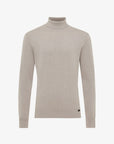 GENTI PULLOVER ROLL NECK COTTON LIGHTBROWN