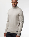 GENTI PULLOVER ROLL NECK COTTON LIGHTBROWN