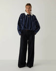 LAAGAM SWEATER KELLY NAVY STRIPED