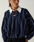 LAAGAM SWEATER KELLY NAVY STRIPED